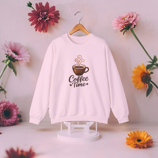 Coffee Time Graphic Sweatshirt – Soft & Stylish Pullover for Coffee Fans