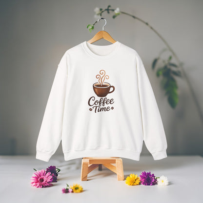 Coffee Time Graphic Sweatshirt – Soft & Stylish Pullover for Coffee Fans