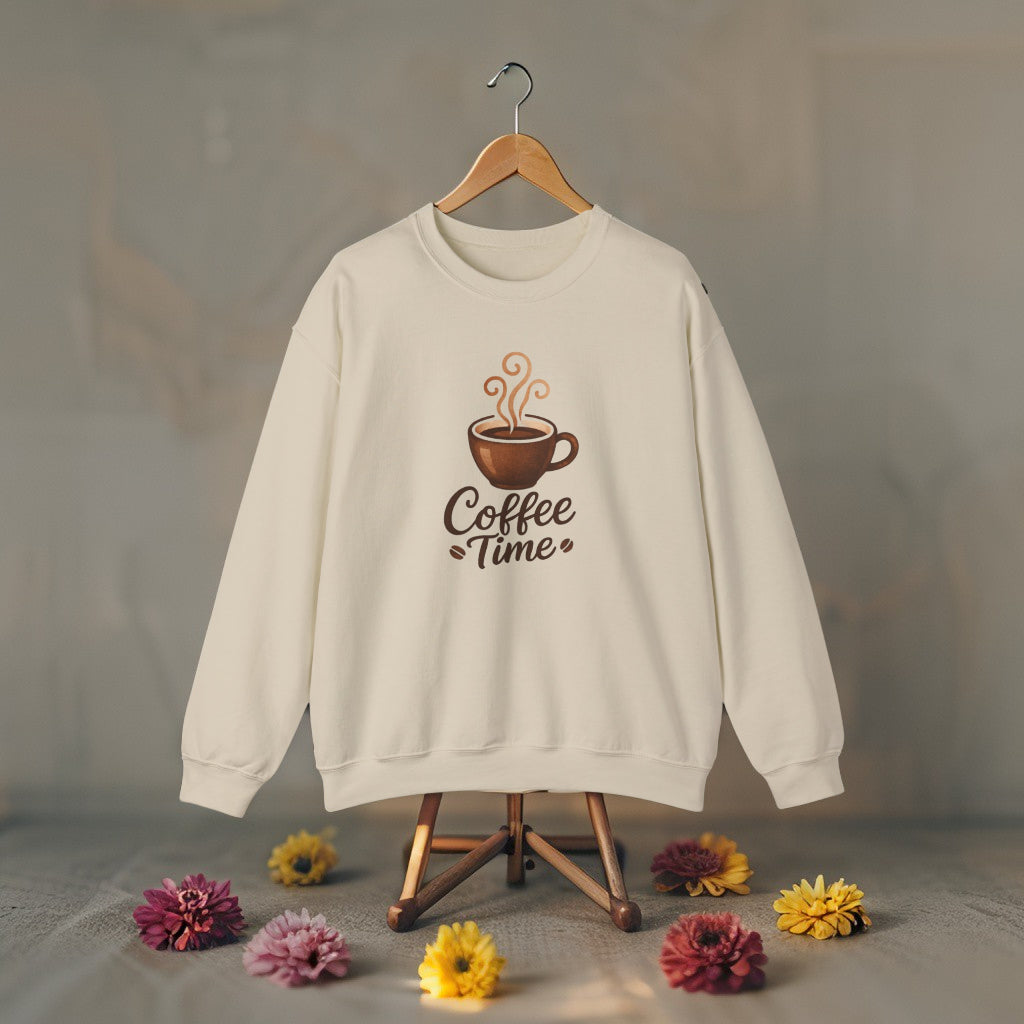 Coffee Time Graphic Sweatshirt – Soft & Stylish Pullover for Coffee Fans