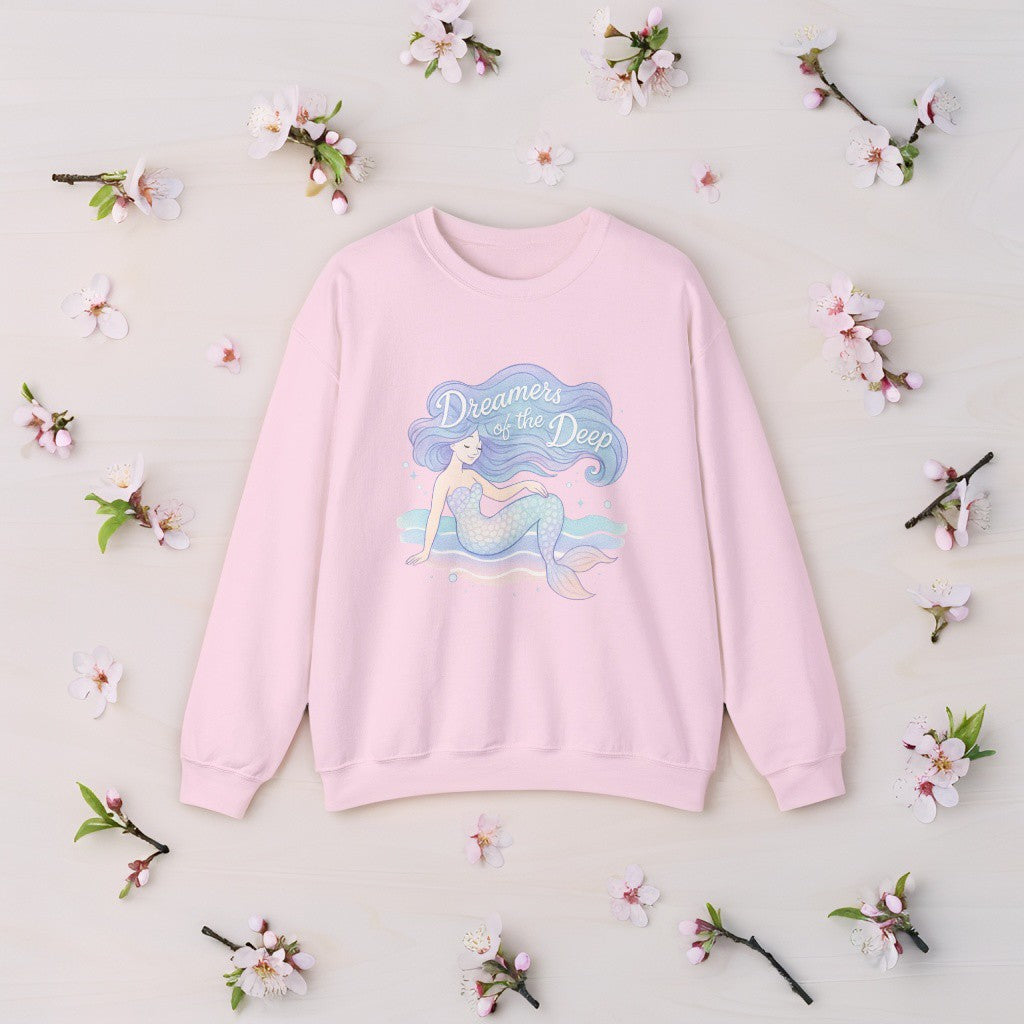 Dreamy Mermaid Sweatshirt – Dreamers of the Deep Pastel Aesthetic Pullover