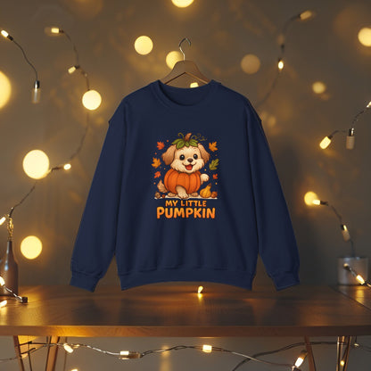Halloween Puppy Sweatshirt – My Little Pumpkin Design – Cozy Autumn Hoodie for Dog Lovers