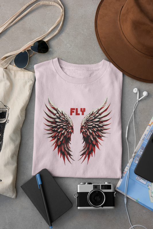 Shirt Angel Wings – Unisex Soft Cotton Tee - Spiritual Graphic Shirt