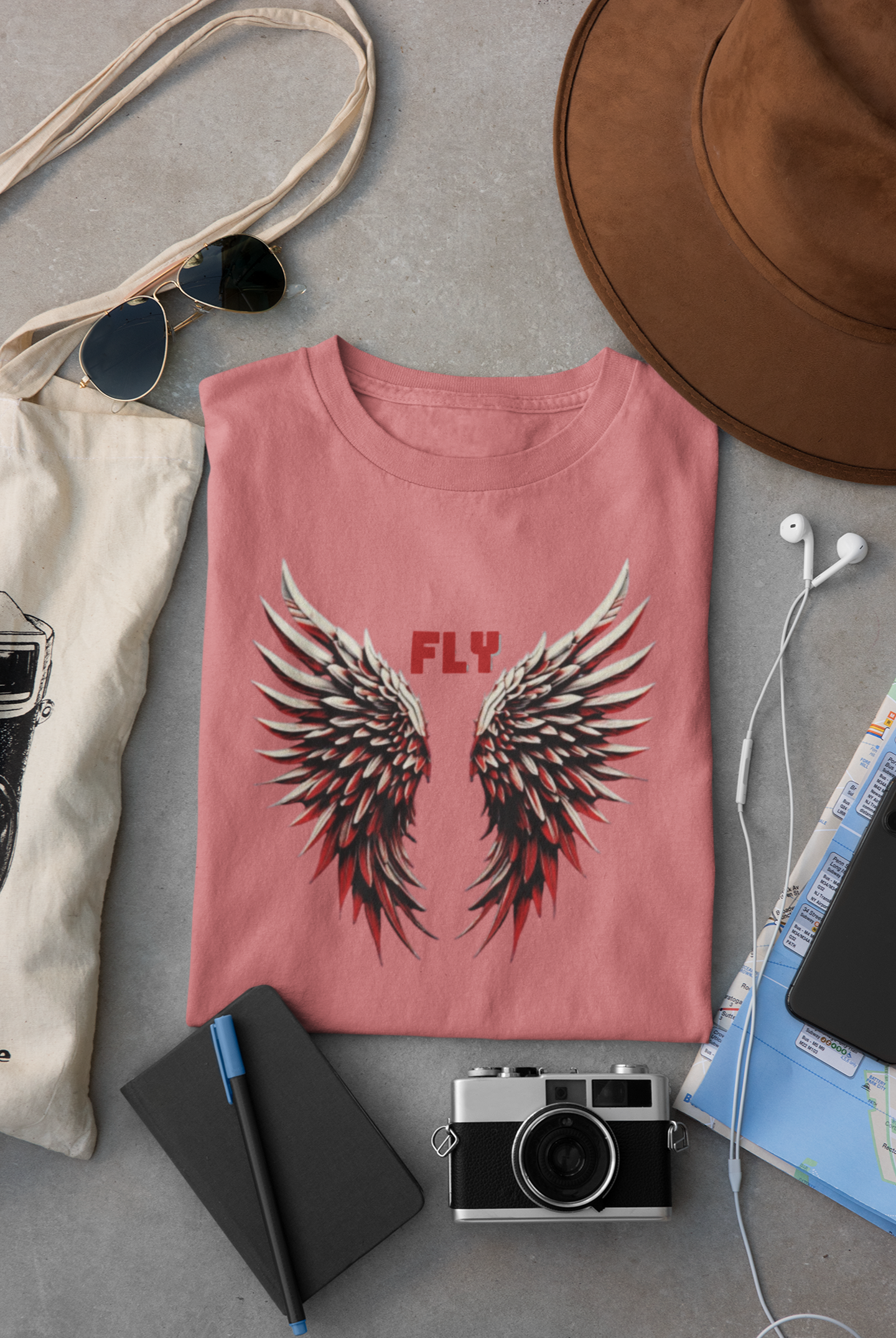 Shirt Angel Wings – Unisex Soft Cotton Tee - Spiritual Graphic Shirt