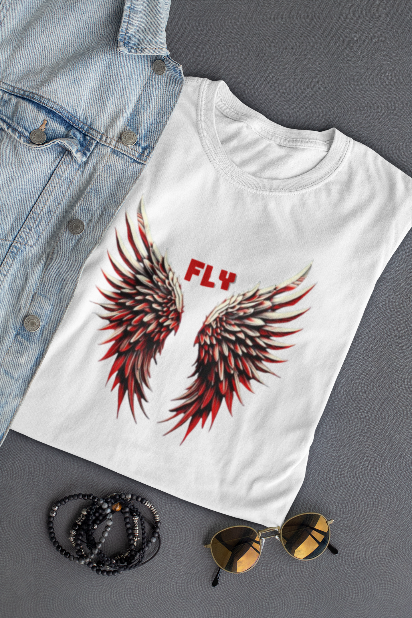 Shirt Angel Wings – Unisex Soft Cotton Tee - Spiritual Graphic Shirt