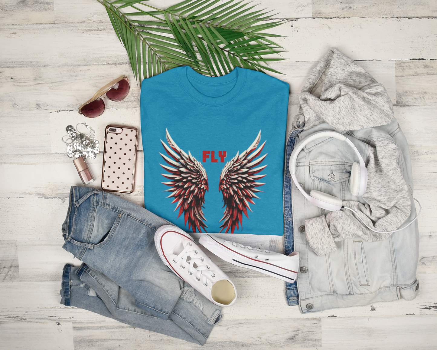 Shirt Angel Wings – Unisex Soft Cotton Tee - Spiritual Graphic Shirt