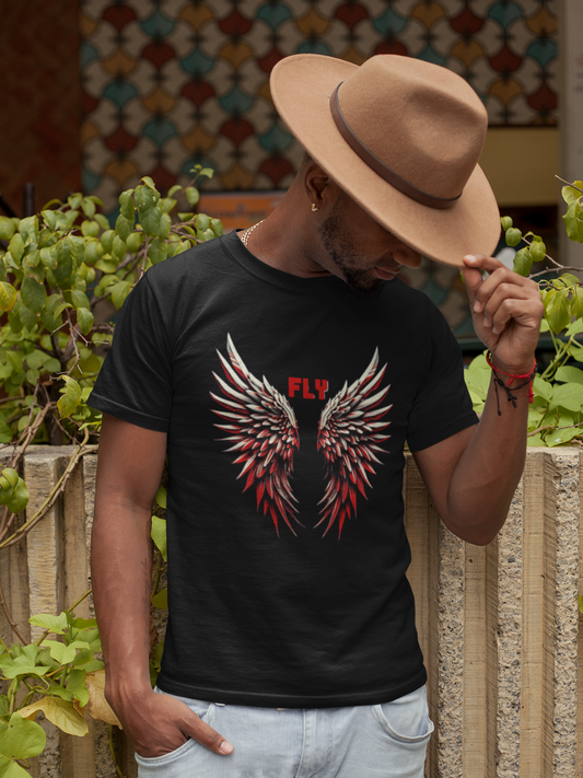 Shirt Angel Wings – Unisex Soft Cotton Tee - Spiritual Graphic Shirt